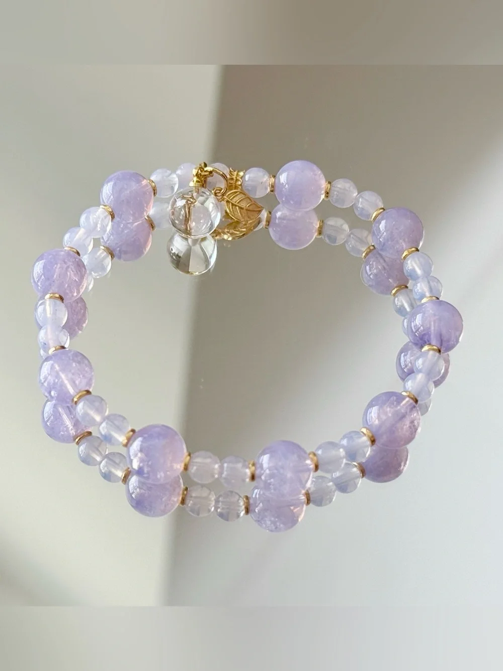Natural Crystal Bracelet | Lavender Milky Amethyst